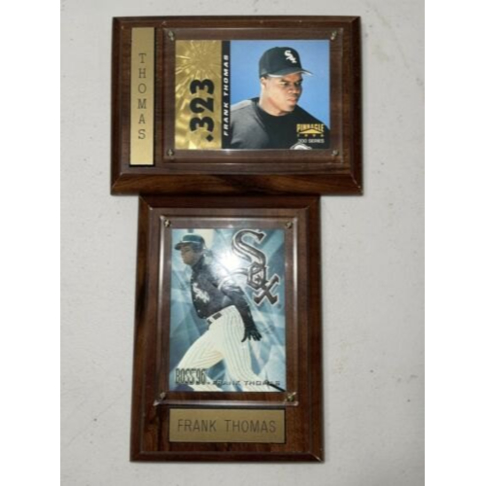 Frank Thomas MLB  Chicago Whitesox 6 Inch Plaque with Cards Pinnacle 1996